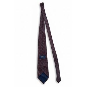 Sulka Mens Tie Red Blue Size 55'x4' Geometric Paisley Dot Luxury London Paris NY